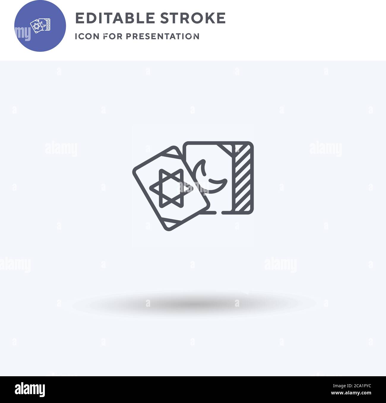 Tarot Card icon vector, filled flat sign, solid pictogram isolated on ...