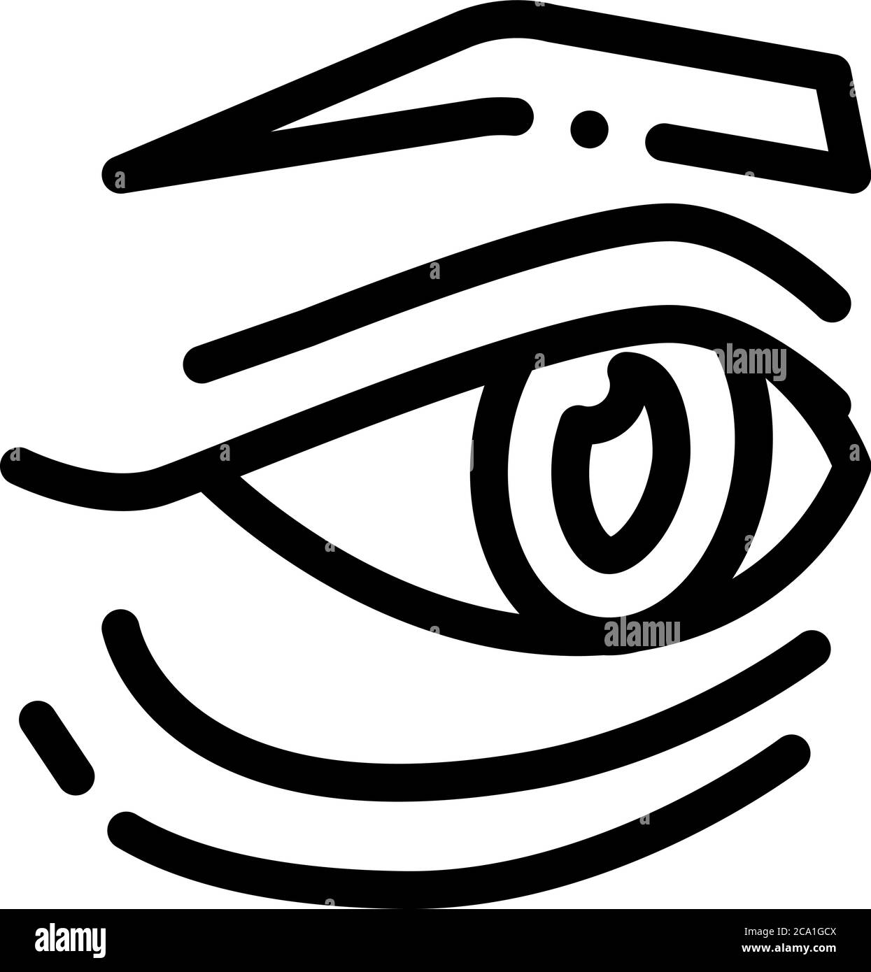 bags under eyes icon vector outline illustration Stock Vector Image & Art Alamy