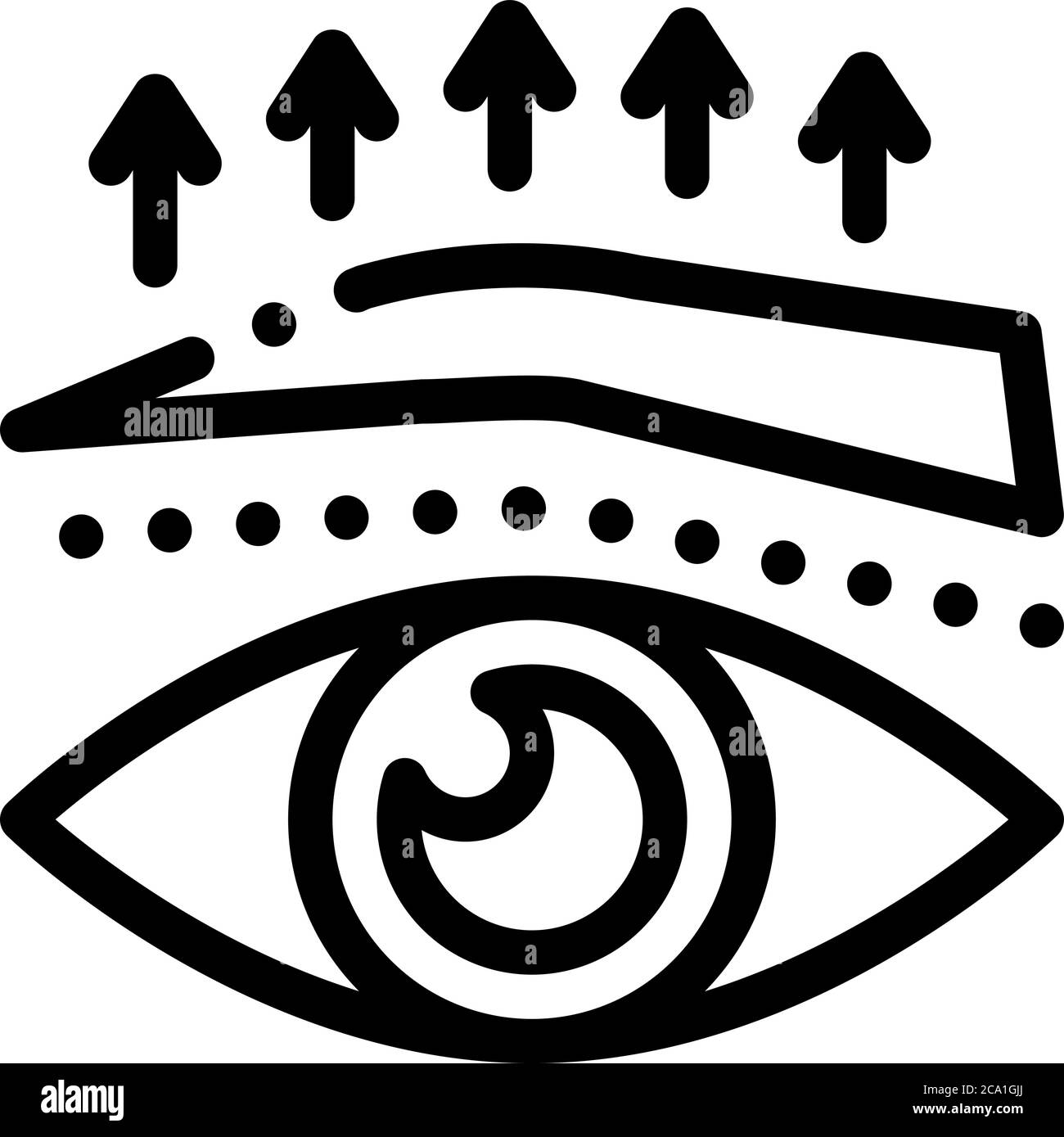 eyelid surgery before and after icon vector outline illustration Stock ...