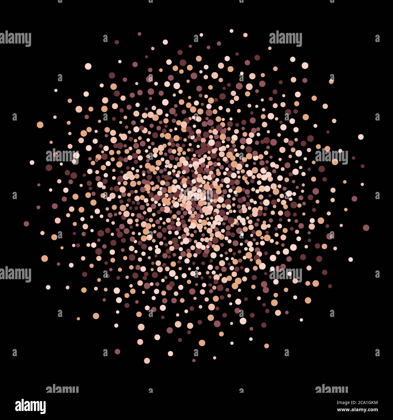 Color glitter splash on black background. Vector illustration Stock