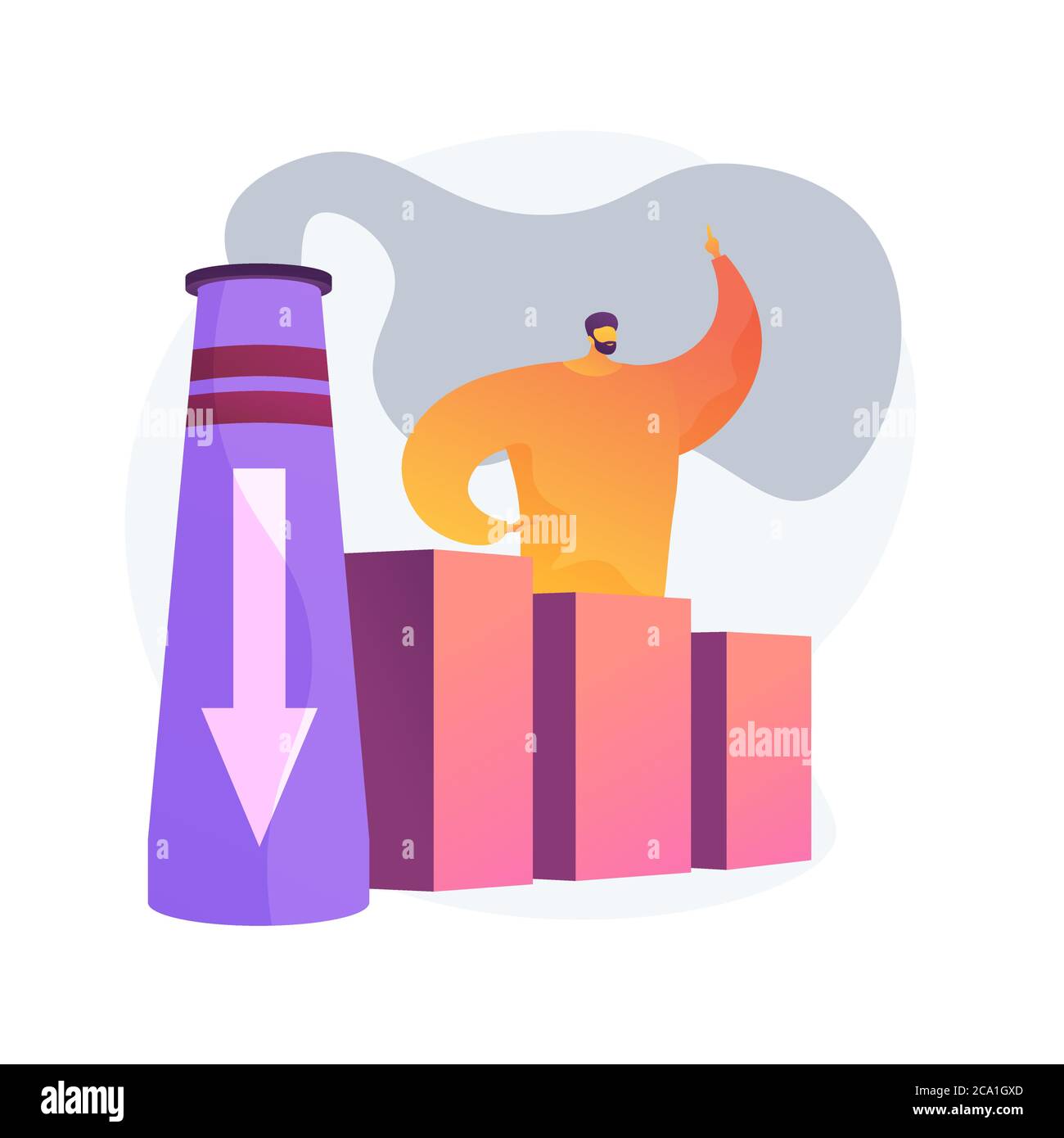 Greenhouse gas emissions reduction Stock Vector Images - Alamy