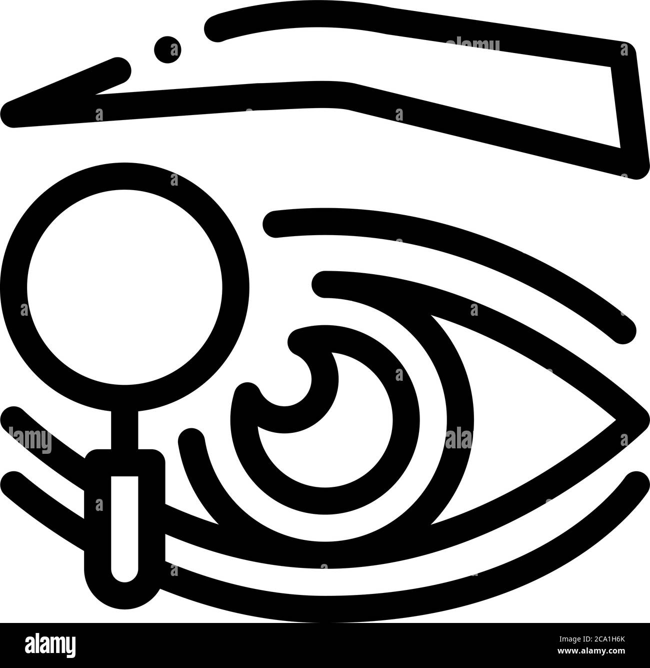 eyelid research icon vector outline illustration Stock Vector Image ...