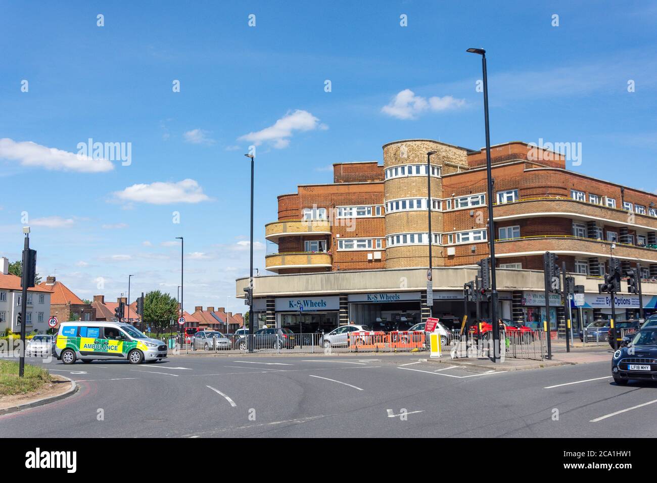 Art Deco Rosehill Court apartment building, St Helier Parade, Rosehill