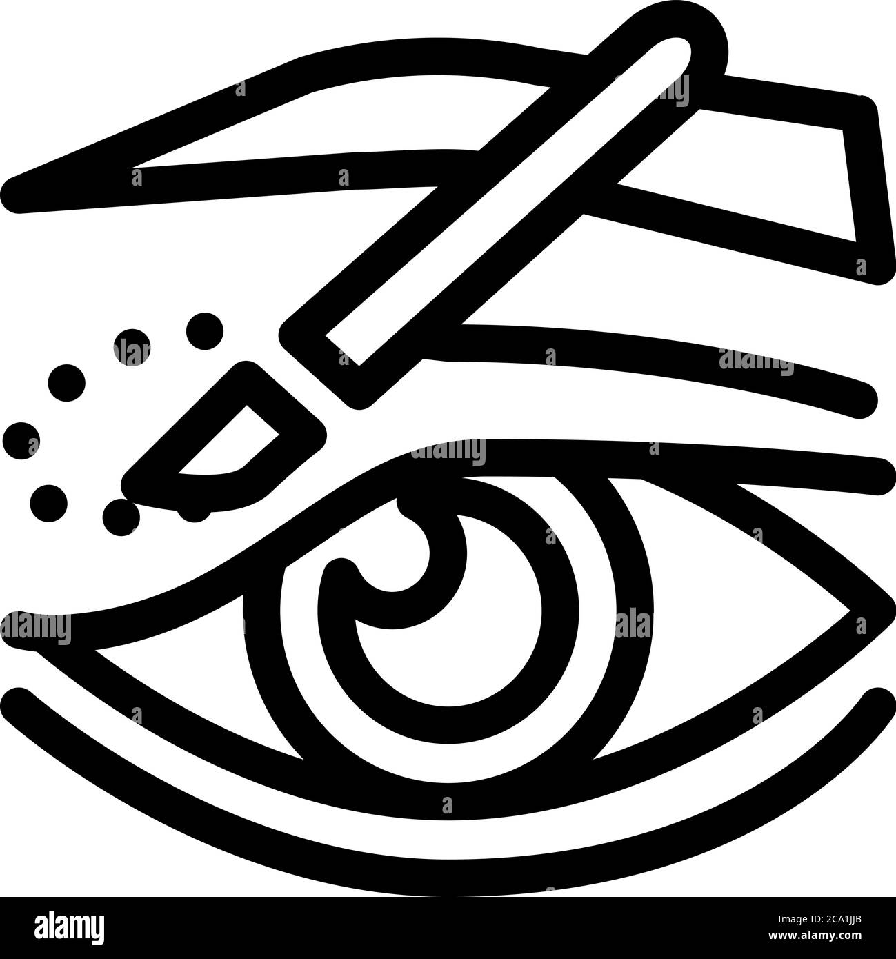 eyelid surgery incision icon vector outline illustration Stock Vector ...