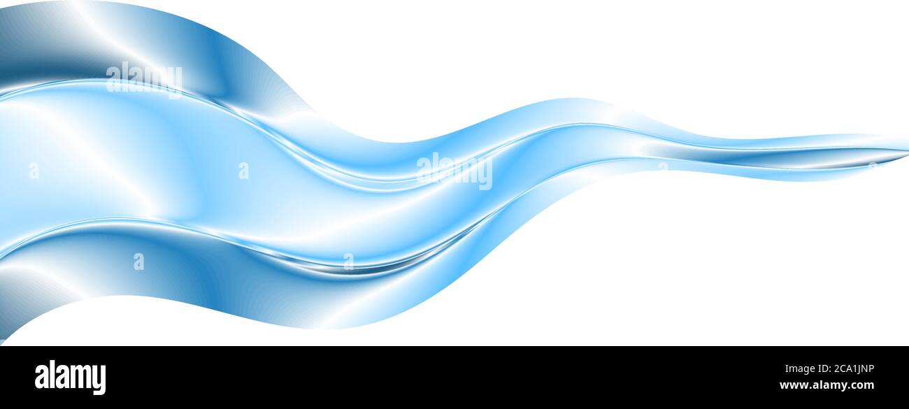 Smooth Liquid Blue 3D Wave Stock Vector