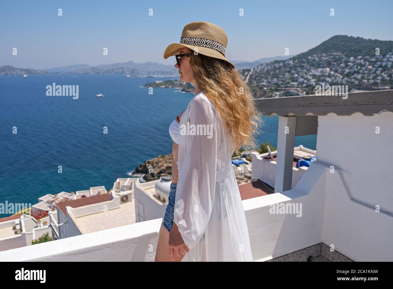 white dress straw hat 