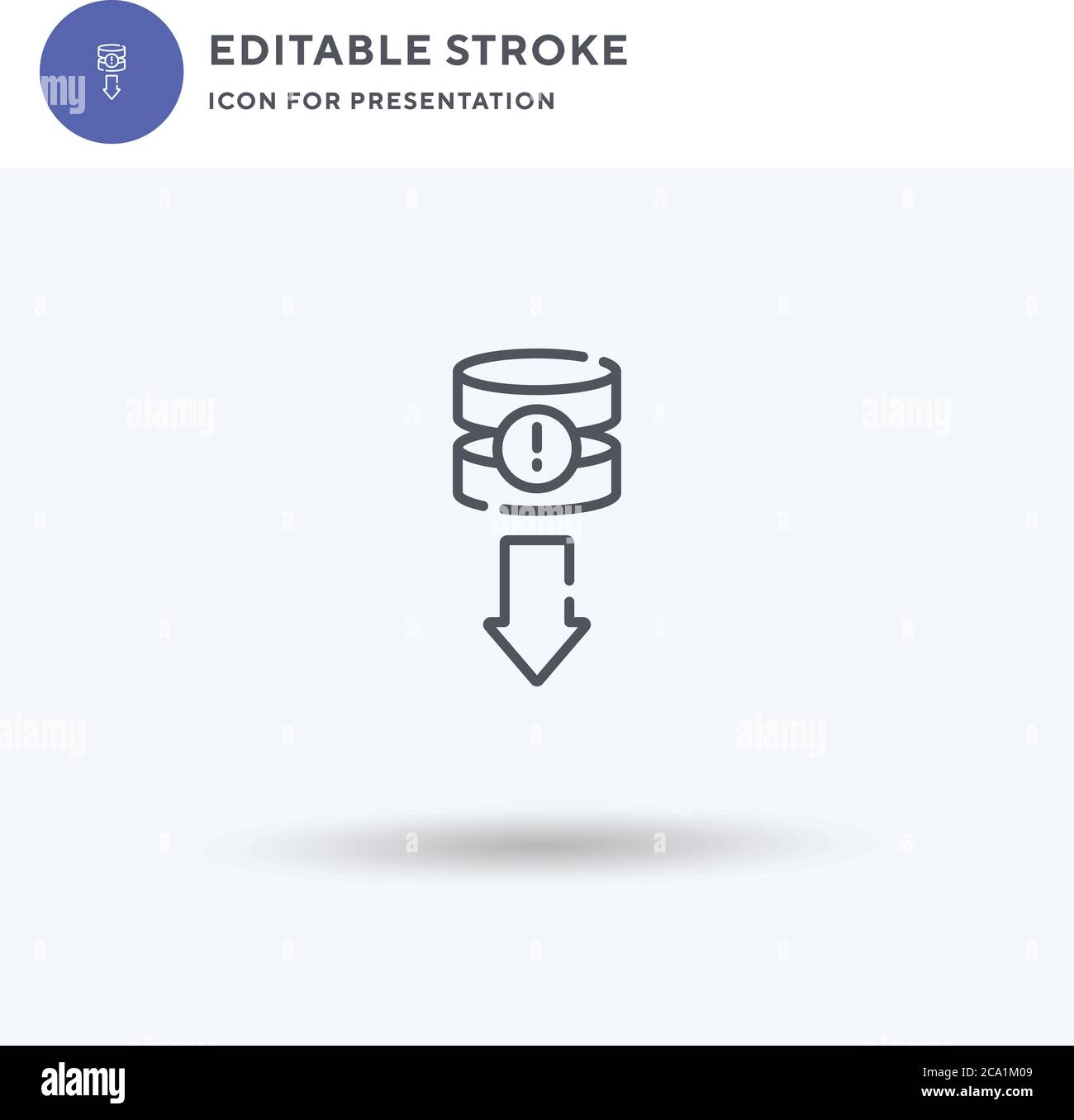 Data icon vector, filled flat sign, solid pictogram isolated on white, logo illustration. Data icon for presentation. Stock Vector