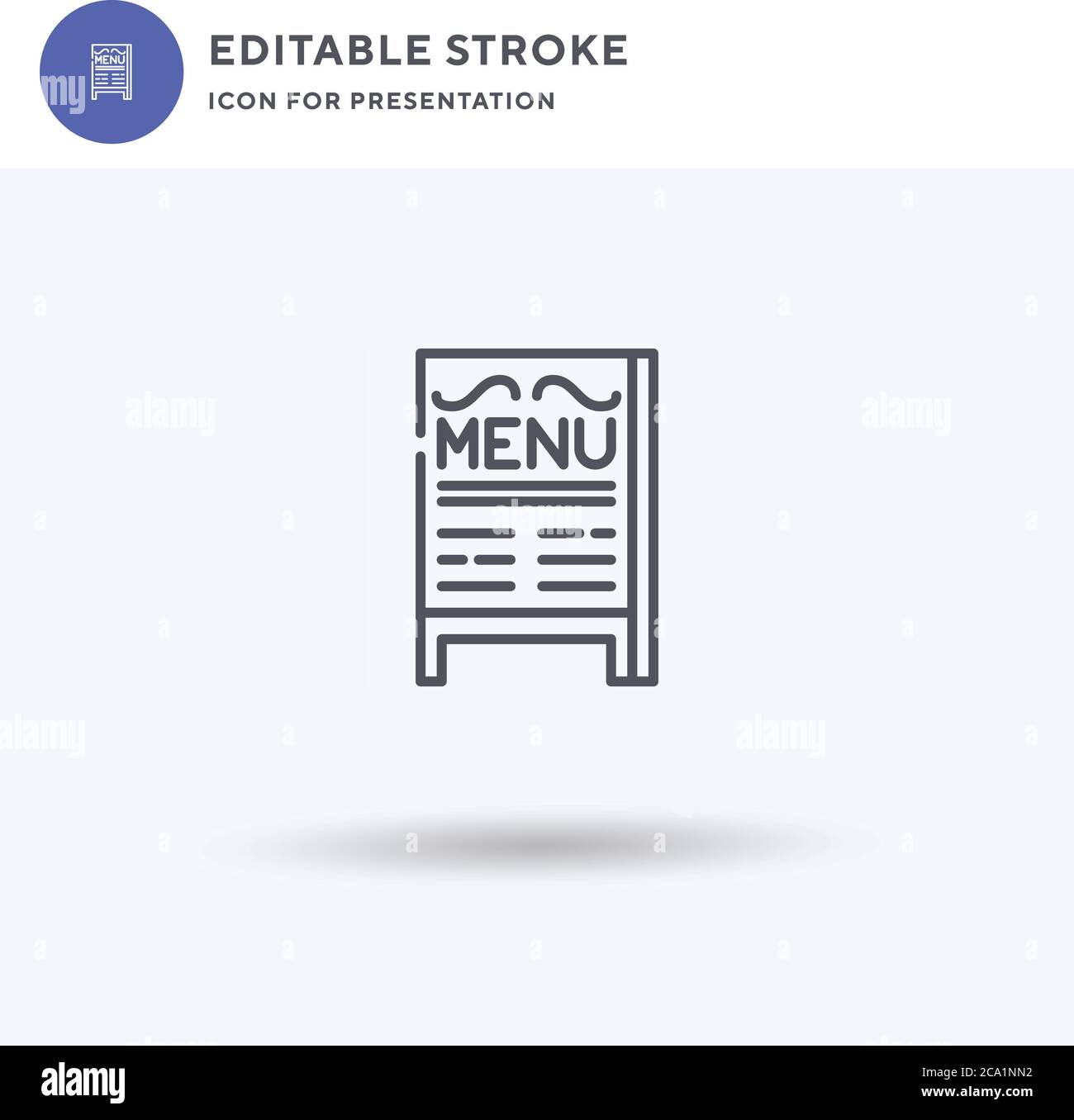 Menu icon vector, filled flat sign, solid pictogram isolated on white ...