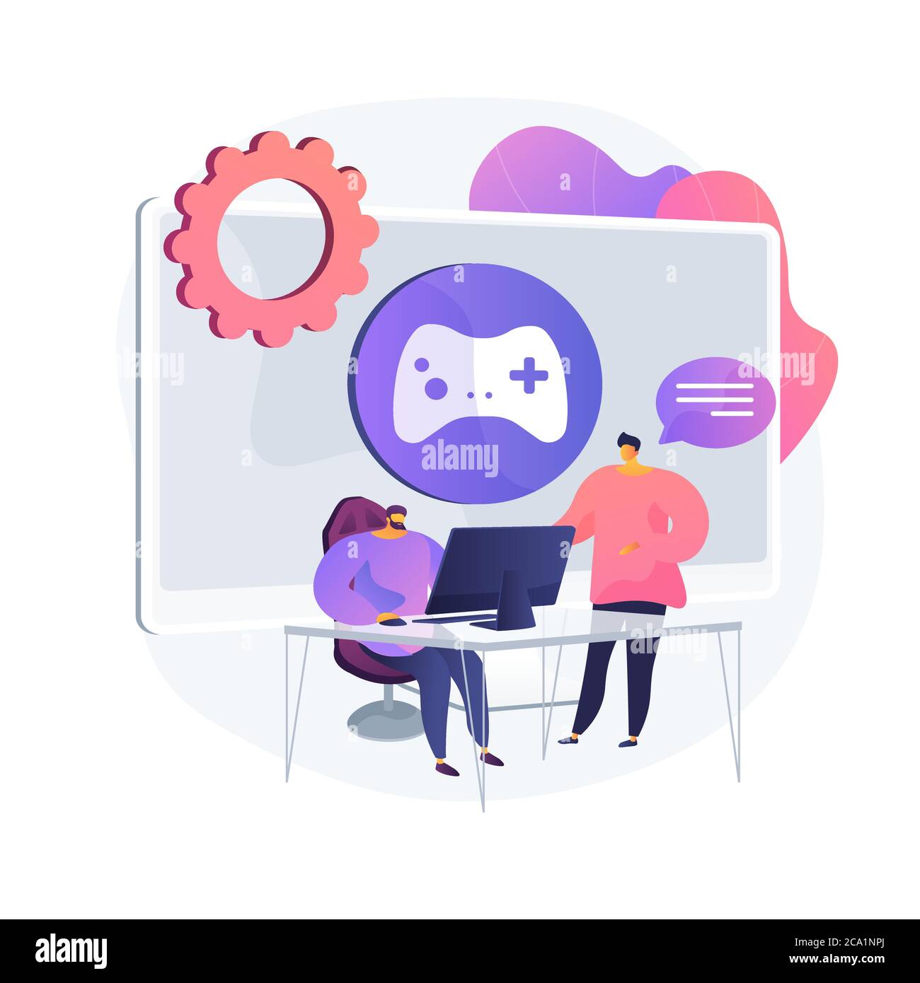 Computer gaming vector concept metaphor Stock Vector Image & Art - Alamy