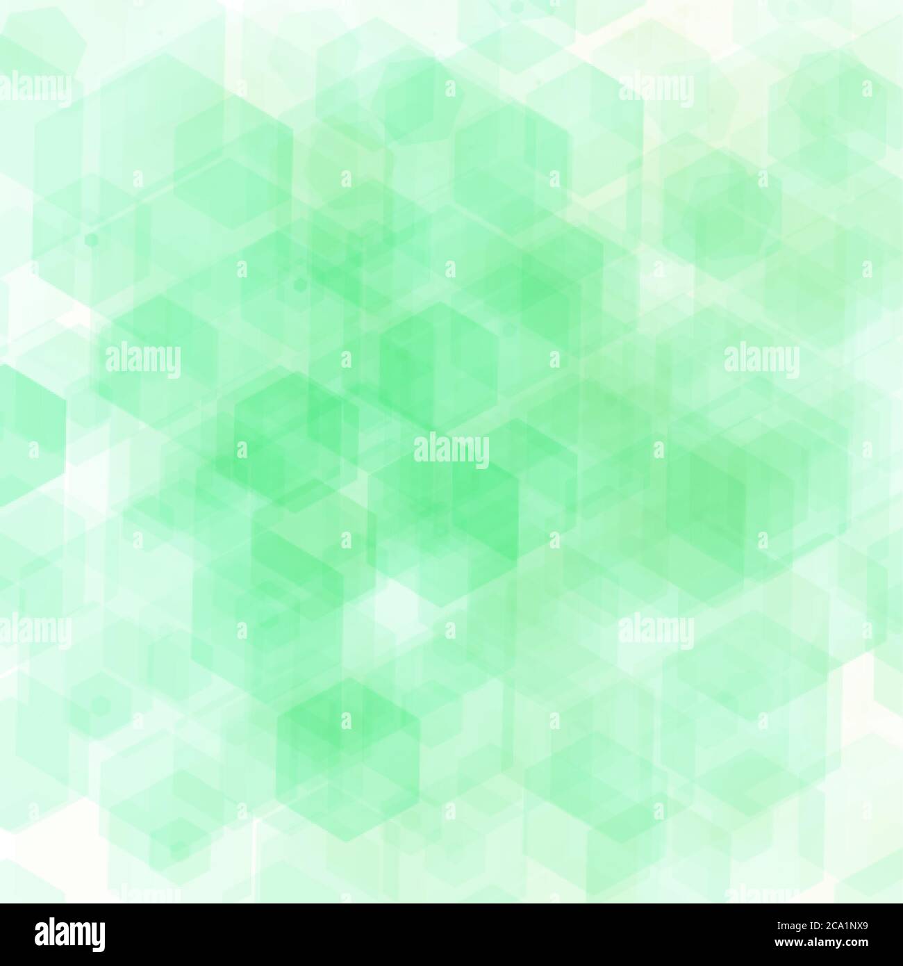 Green hexagon background. Abstract vector geometric background Stock Vector