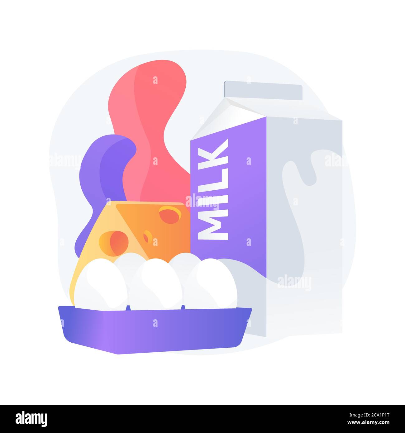 Dairy products abstract concept vector illustration Stock Vector Image ...