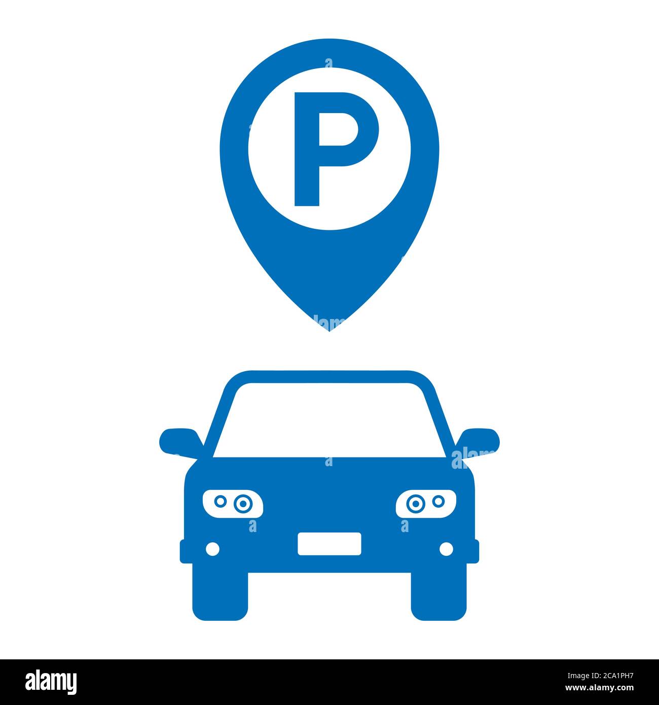 parking space icon where you can park your car. Flat vector