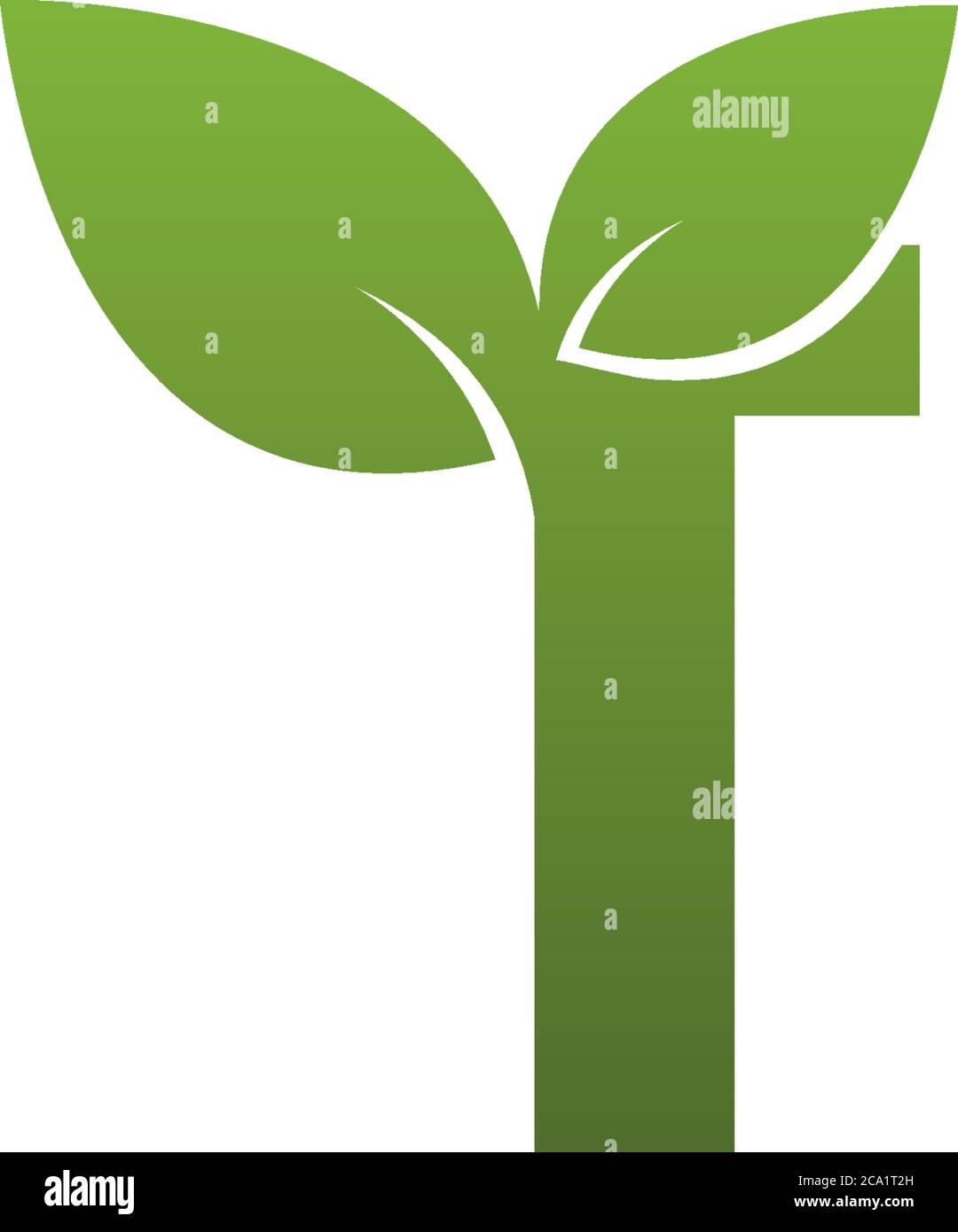 Letter T With green Leaf Symbol Logo Template Stock Vector Image & Art ...