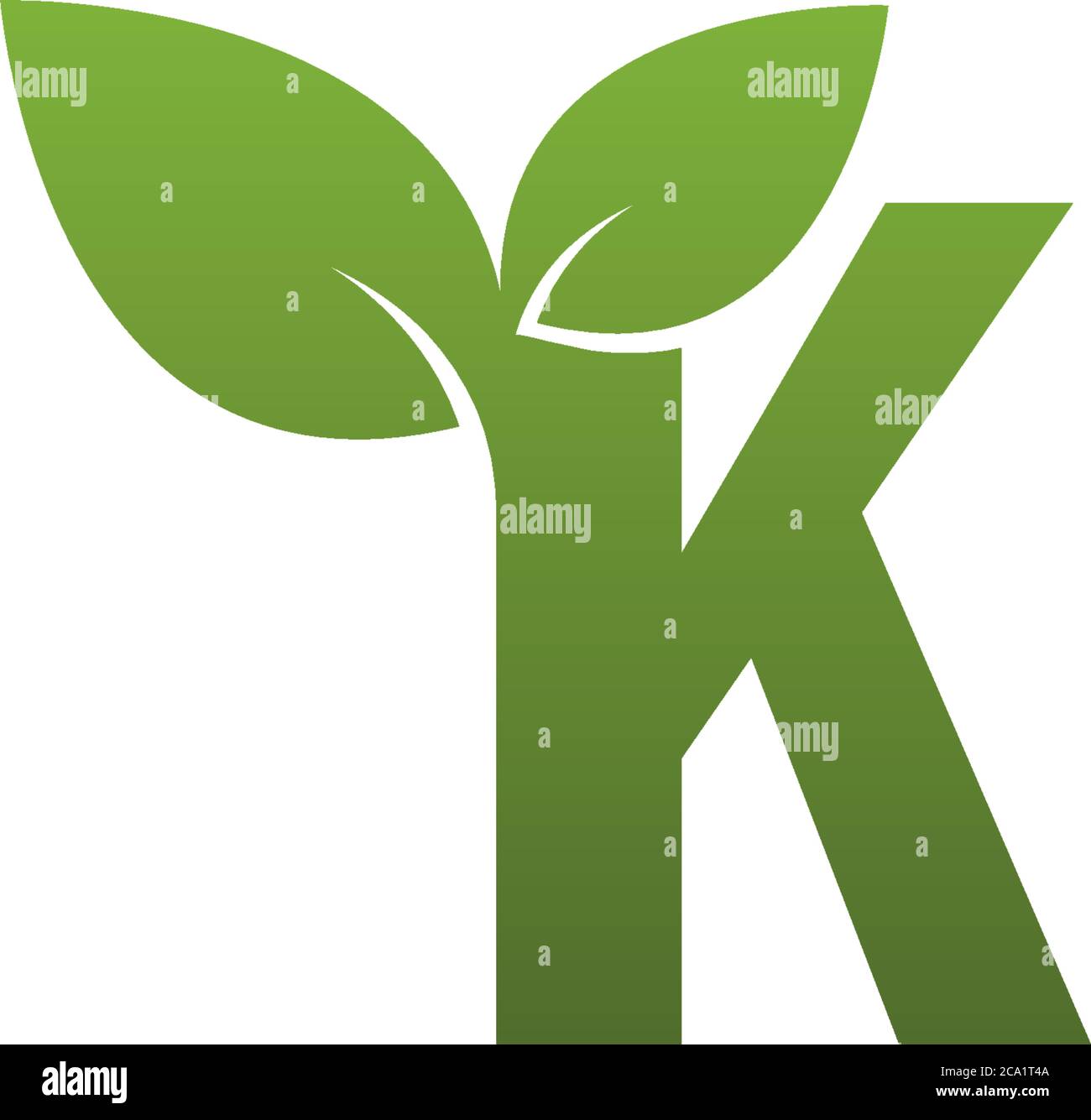 Letter K With green Leaf Symbol Logo Template Stock Vector Image & Art ...