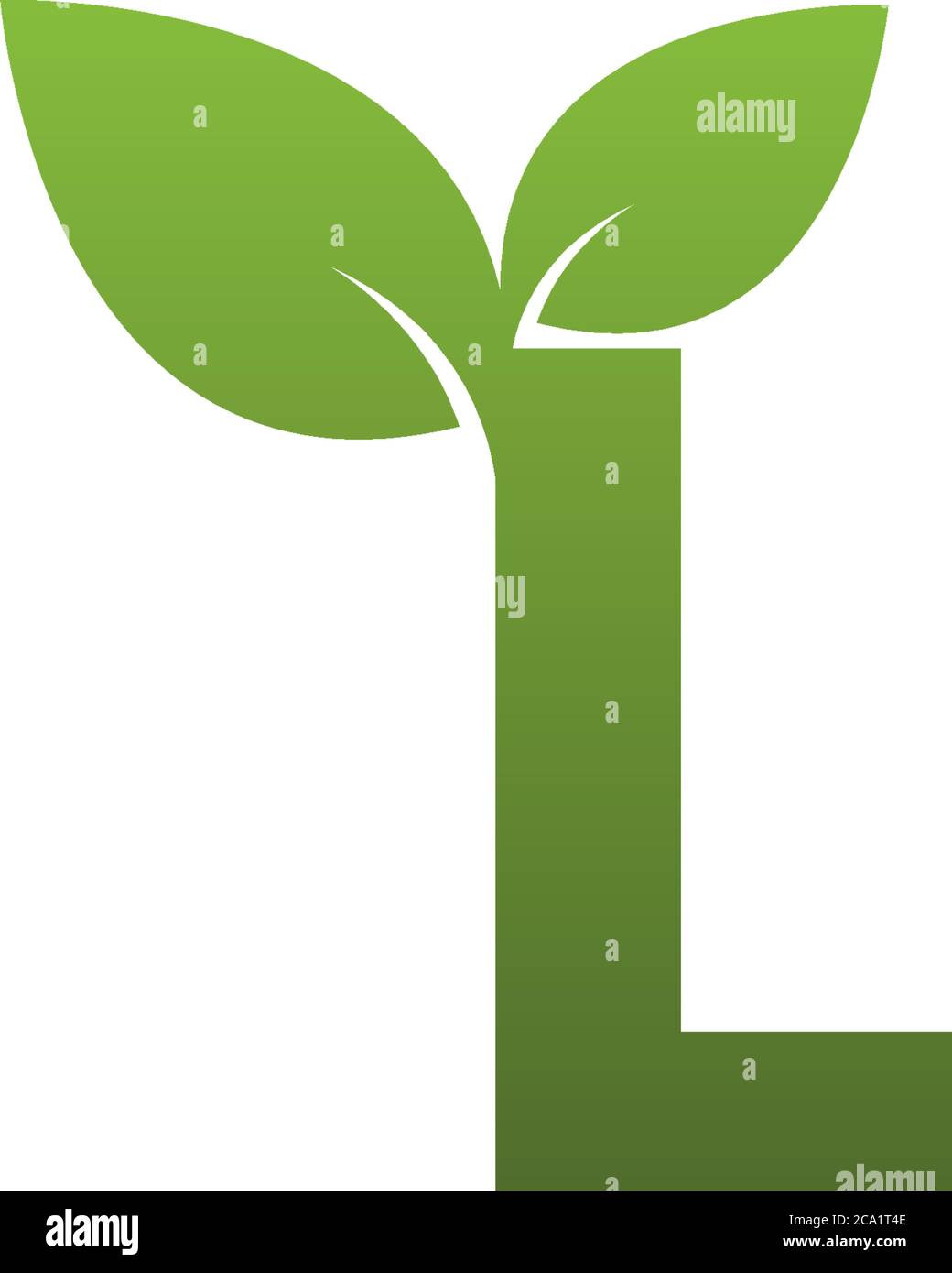 Letter L With green Leaf Symbol Logo Template Stock Vector Image & Art ...
