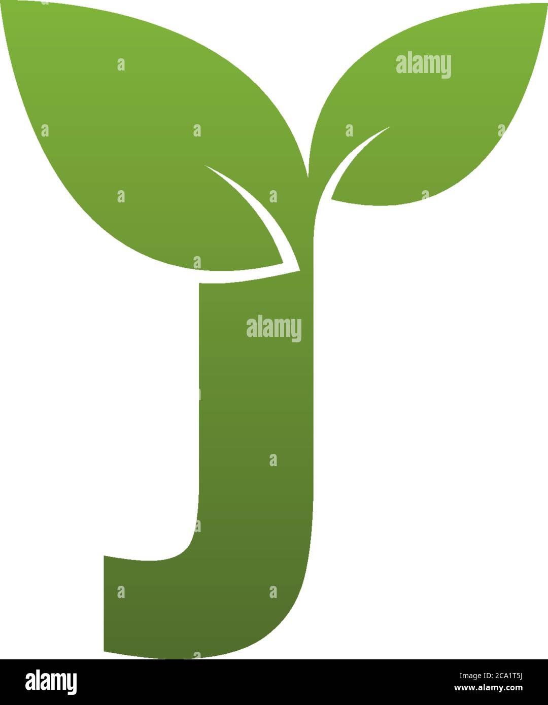 Letter J With green Leaf Symbol Logo Template Stock Vector Image & Art ...