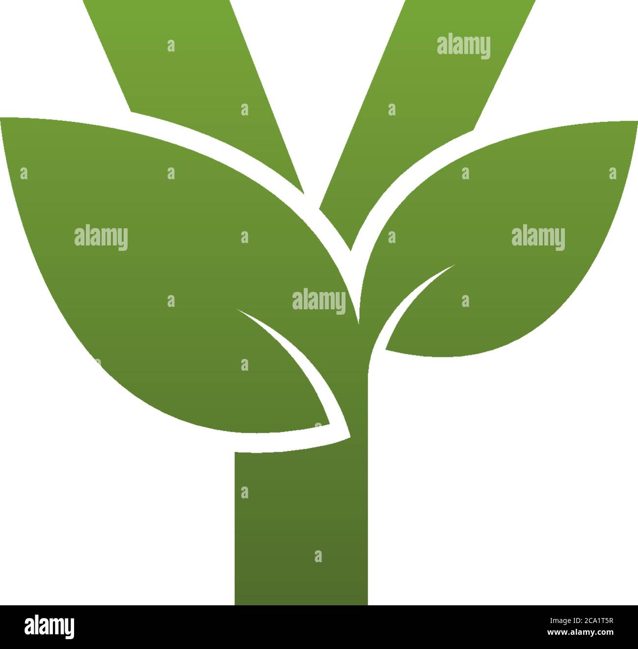 Letter Y With green Leaf Symbol Logo Template Stock Vector Image & Art ...