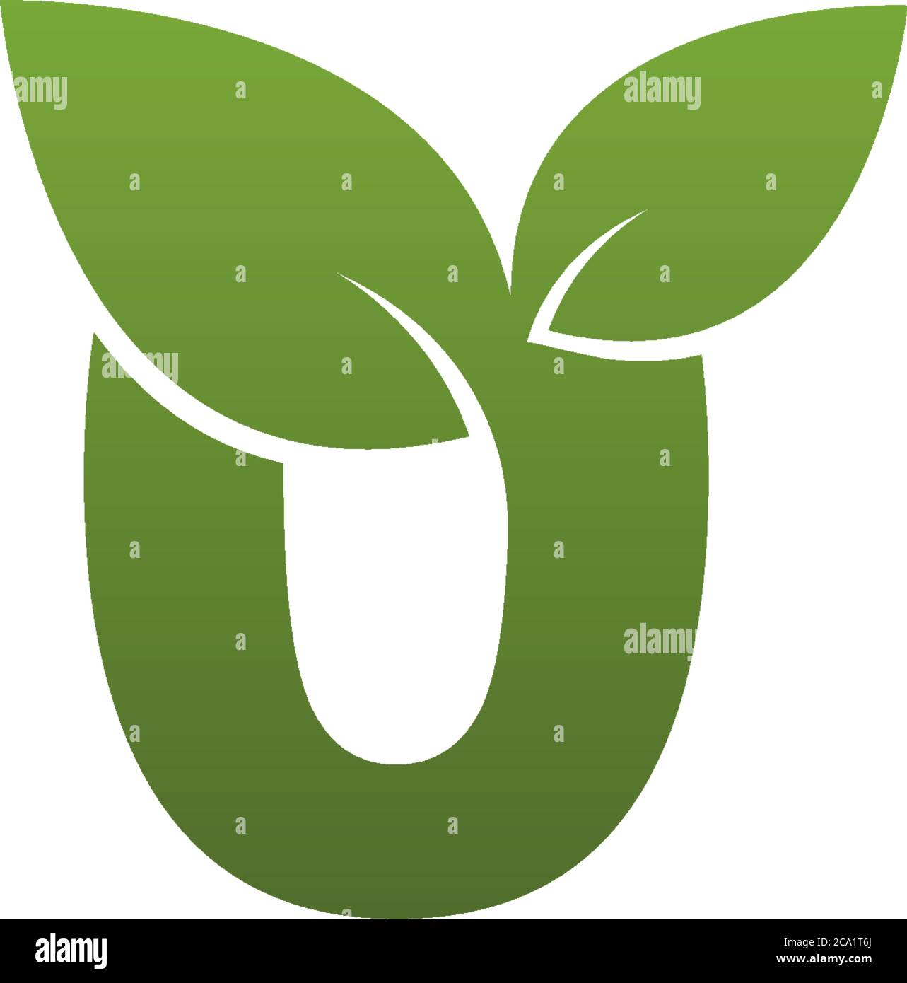 Letter O With green Leaf Symbol Logo Template Stock Vector Image & Art ...