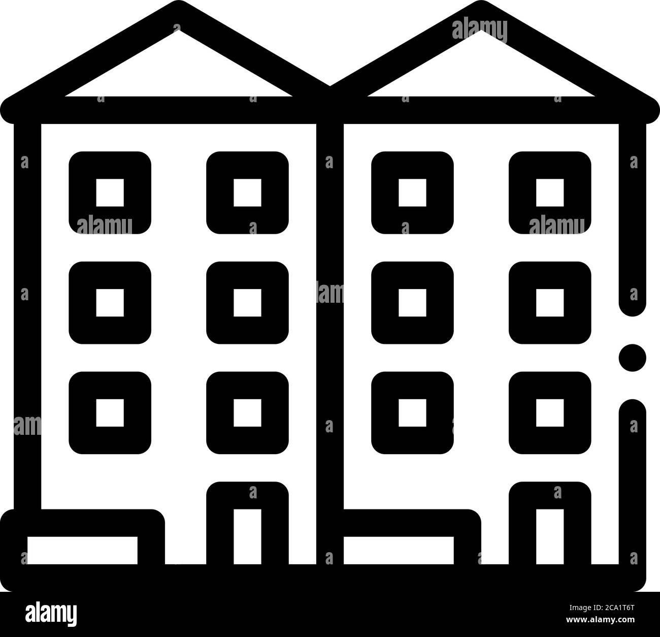 apartment houses icon vector outline illustration Stock Vector Image