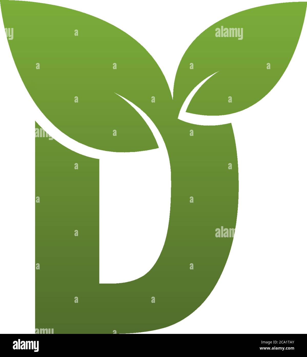 Letter D With green Leaf Symbol Logo Template Stock Vector Image & Art ...