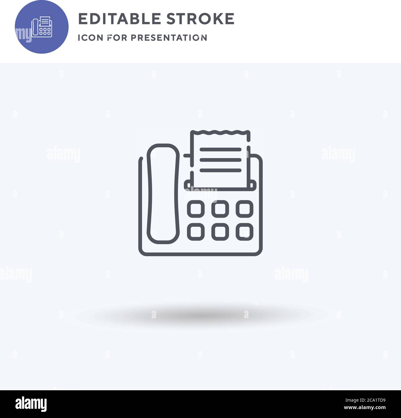 Fax icon vector, filled flat sign, solid pictogram isolated on white ...