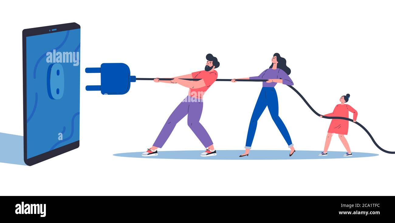Digital Detox.Social media detox concept Stock Vector Image & Art Alamy