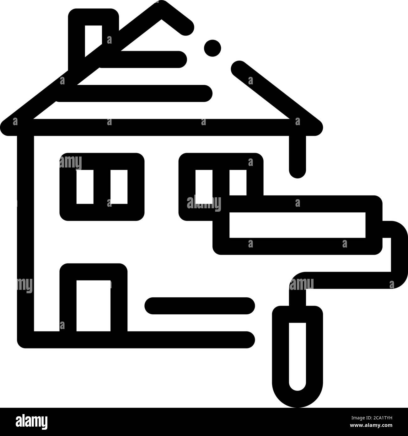 house painting icon vector outline illustration Stock Vector Image