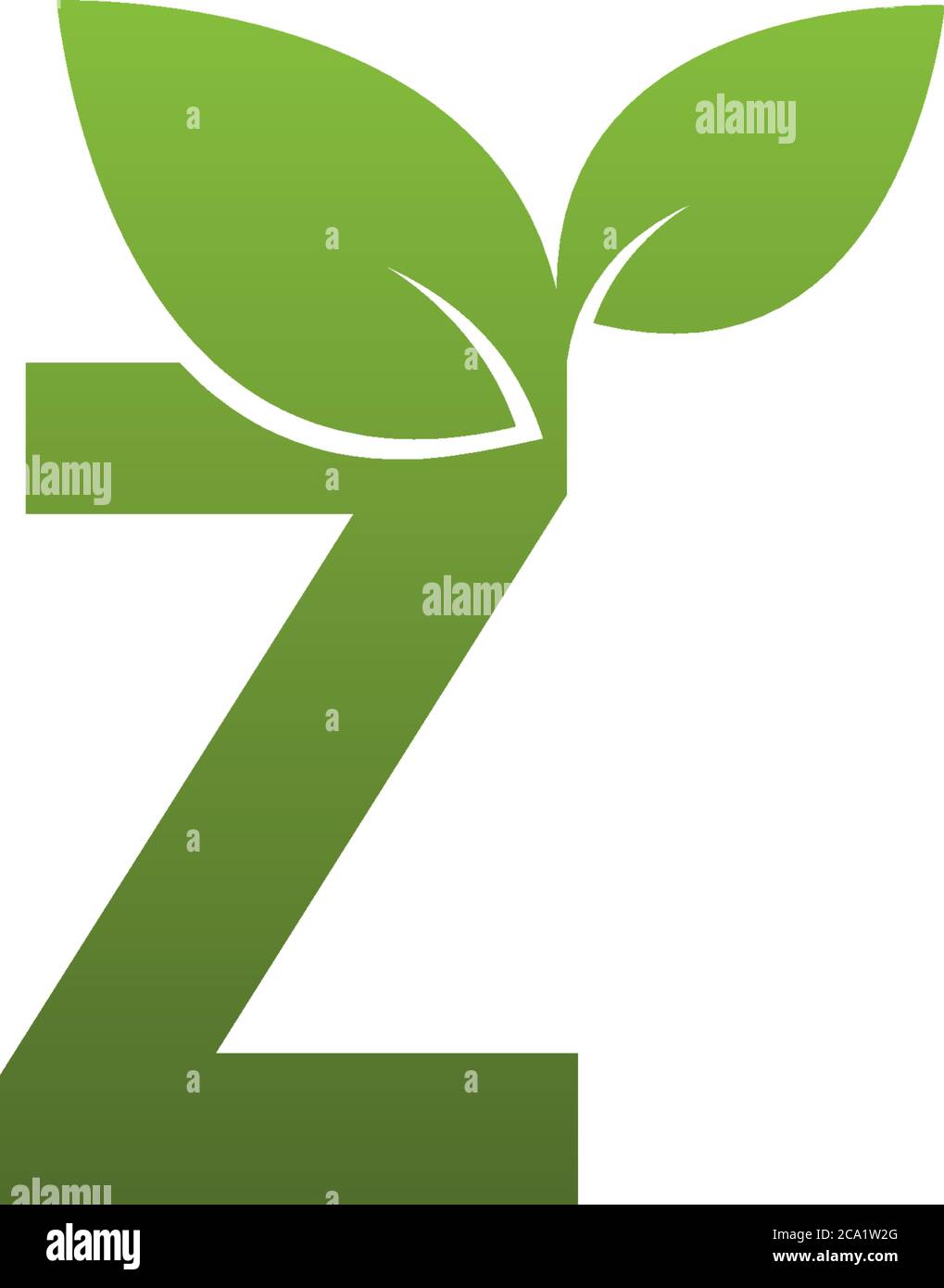 Letter Z With green Leaf Symbol Logo Template Stock Vector Image & Art ...