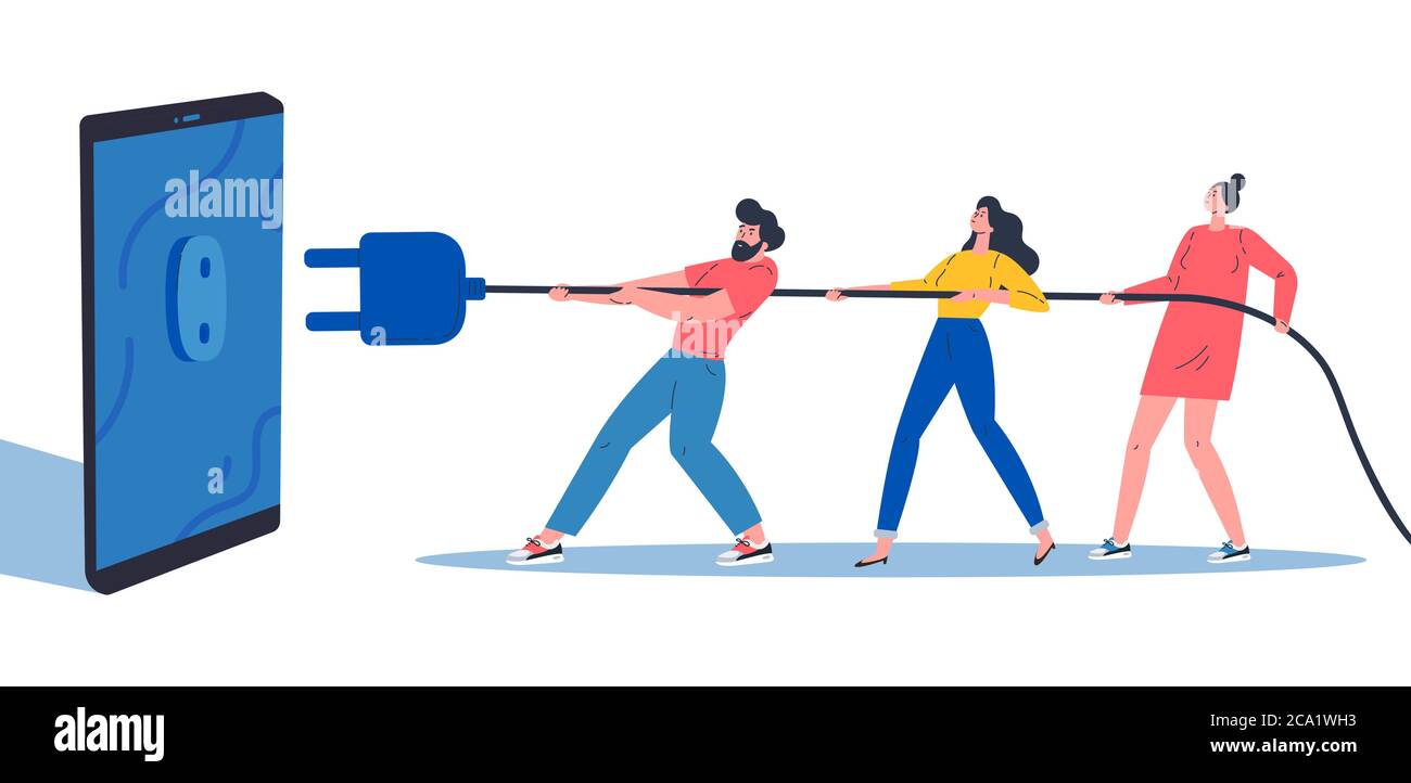 Digital Detox.Social media detox concept Stock Vector Image & Art Alamy