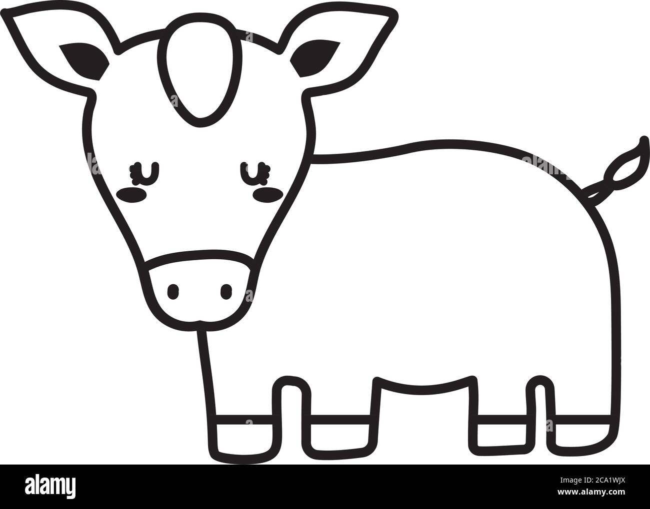 Cute cow cartoon line style icon design, Animal zoo life nature and character theme Vector illustration Stock Vector Image & Art - Alamy Cute cow cartoon line style icon design, Animal zoo life nature and character theme Vector illustration Stock Vector Image & Art - Alamy