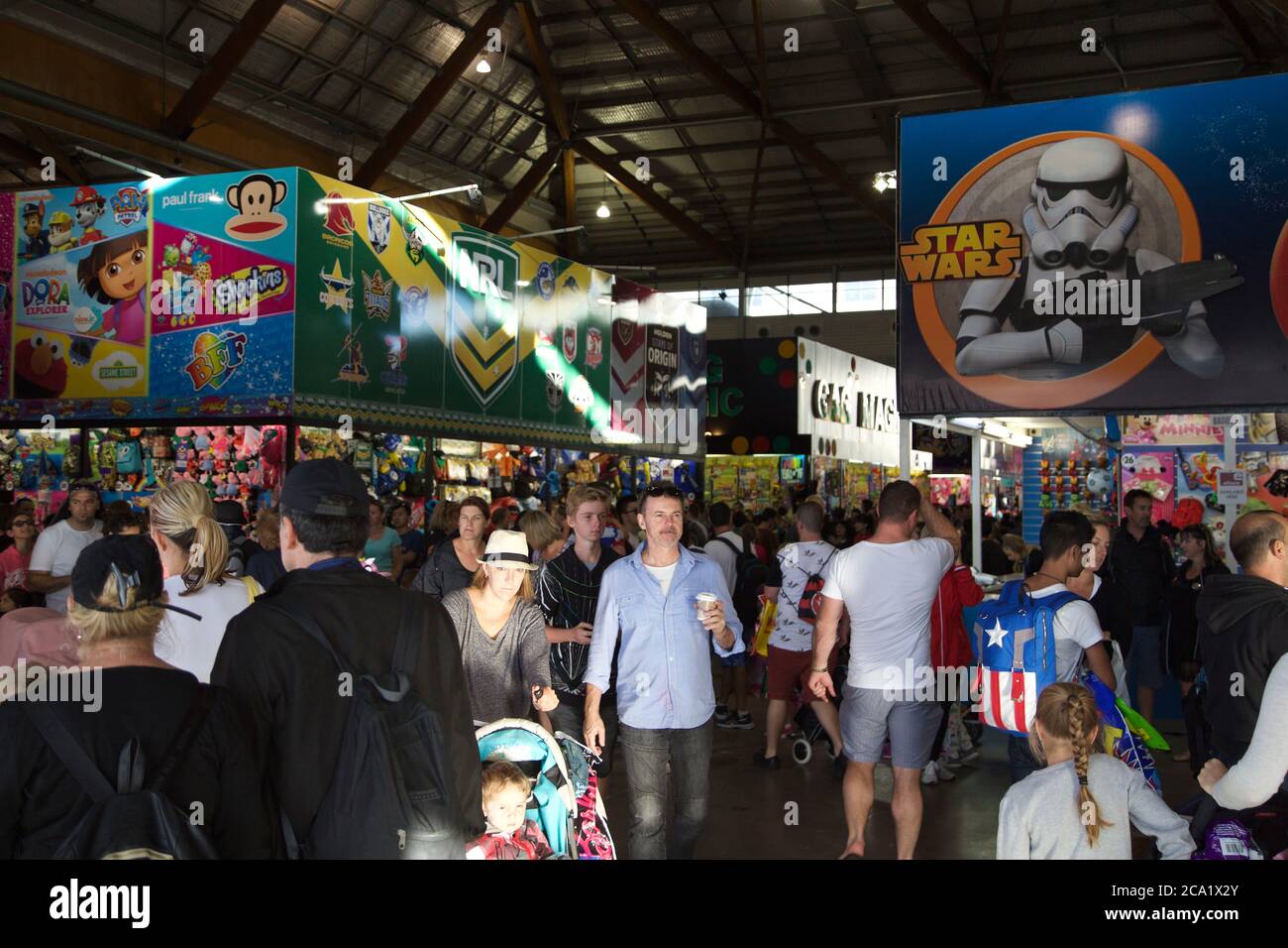 Show bags on sale in the Showbag Hall at the Sydney Royal Easter Show Stock Photo Alamy