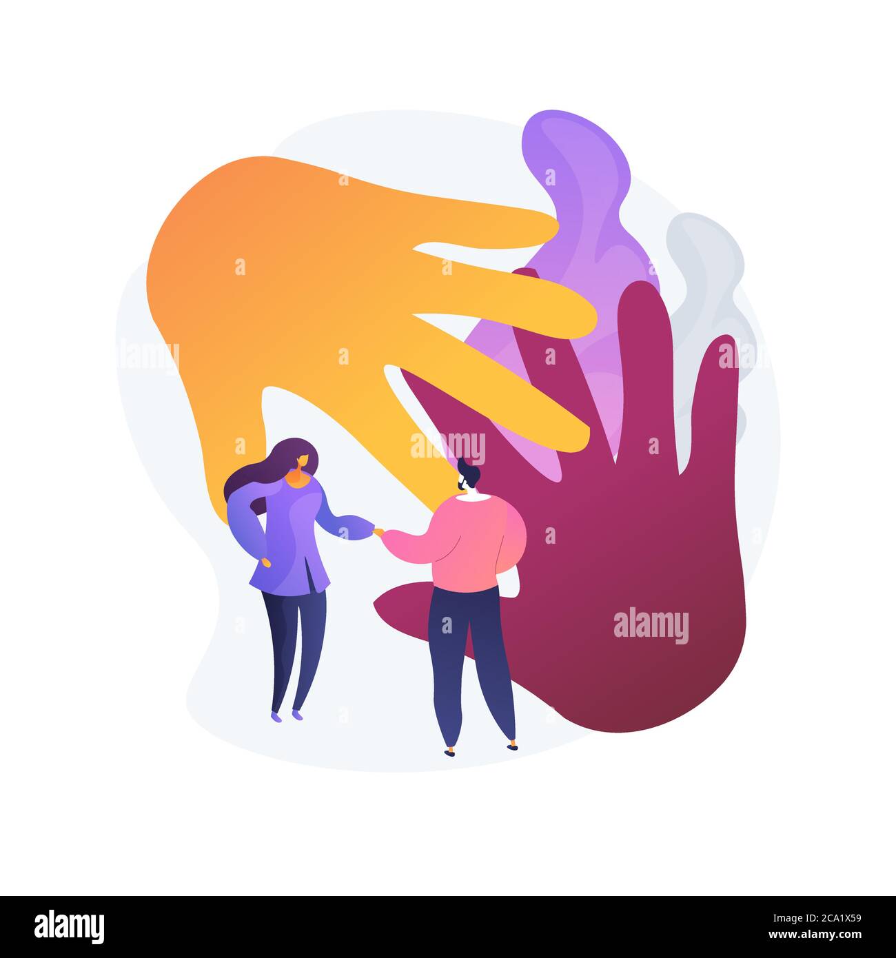 Integration of migrants abstract concept vector illustration. Stock Vector