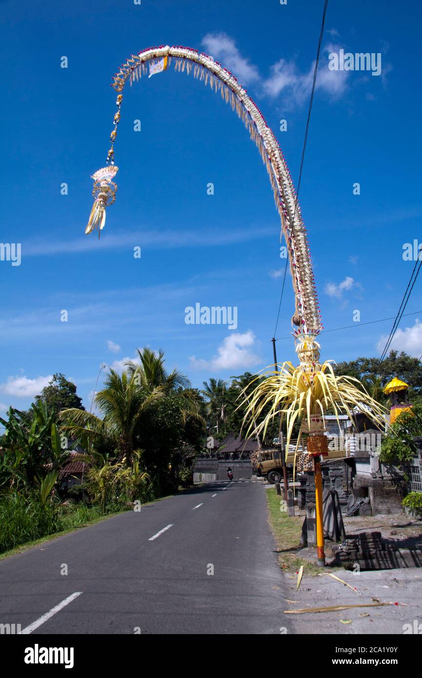 Penjor, Bali Stock Photo