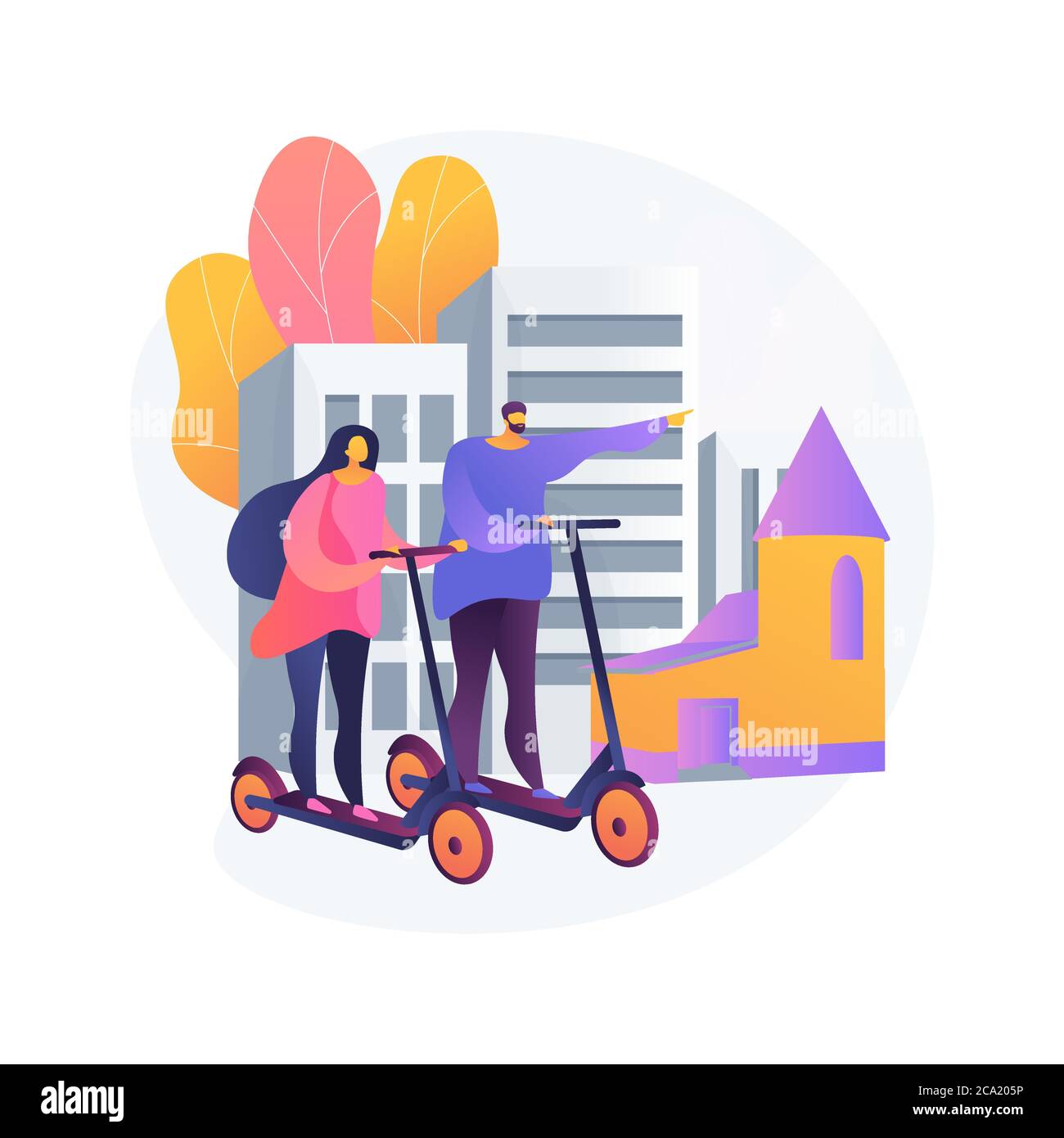 City tour abstract concept vector illustration. Stock Vector