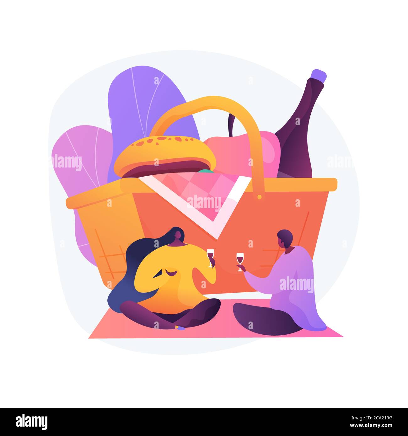 Indoor picnic abstract concept vector illustration. Stock Vector