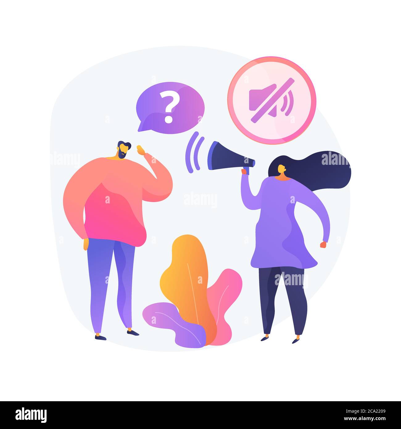 Deafness and hearing loss abstract concept vector illustration Stock ...
