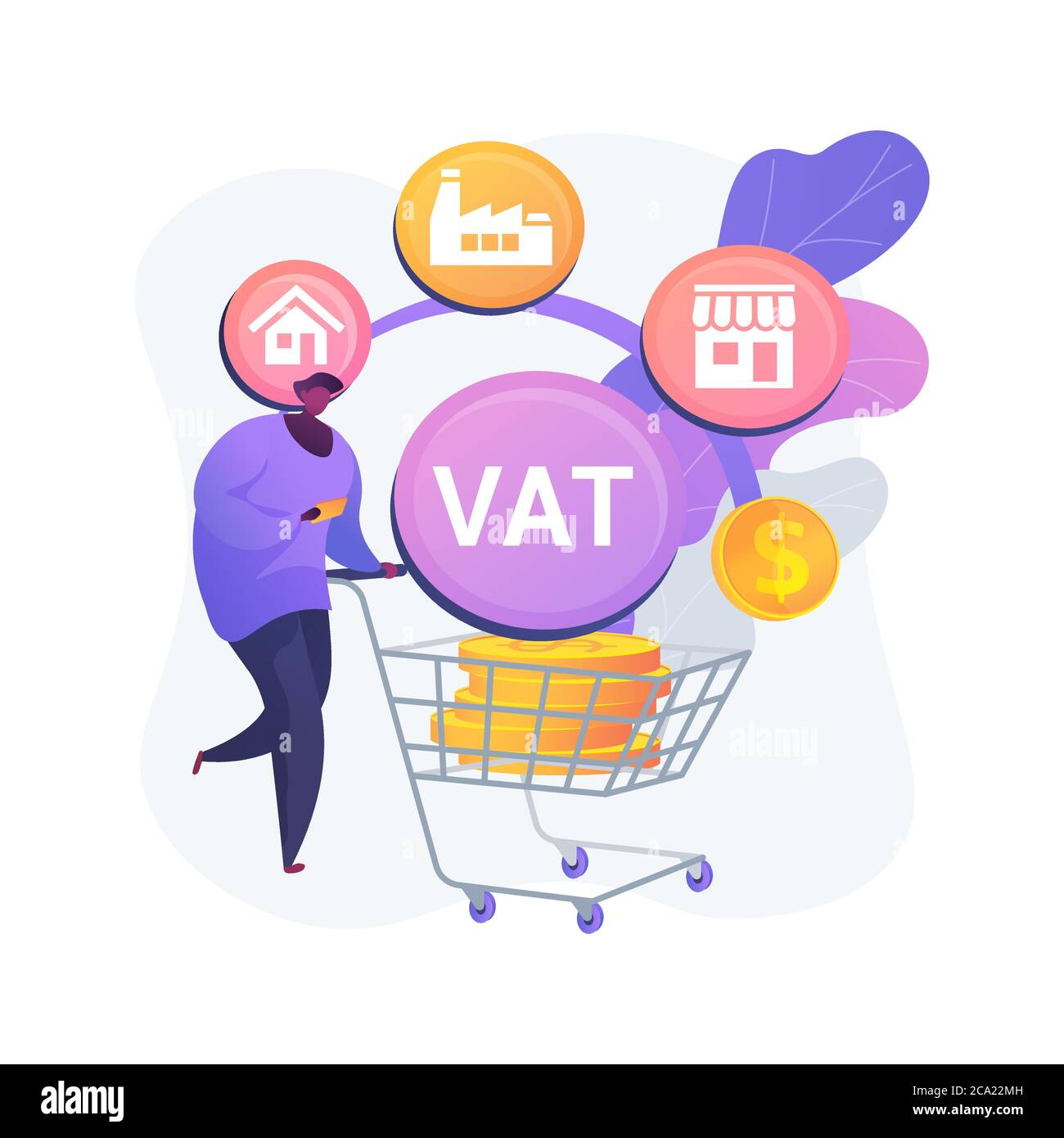 Value added tax system abstract concept vector illustration Stock