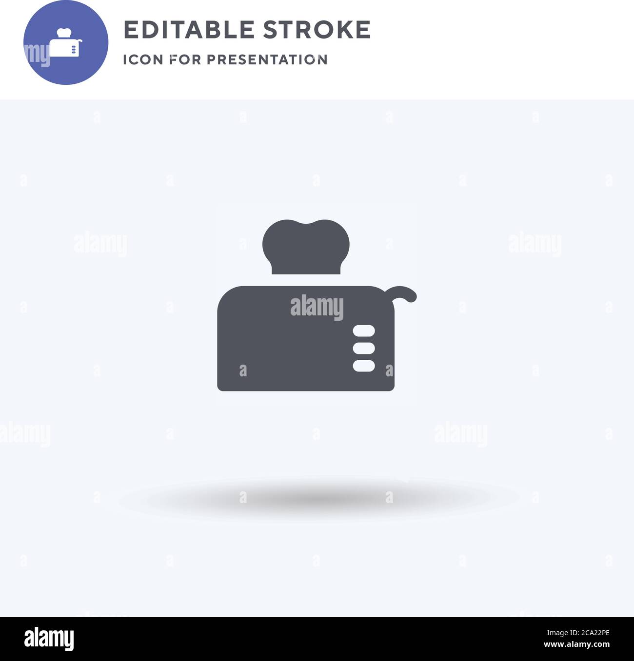 Toaster icon vector, filled flat sign, solid pictogram isolated on ...
