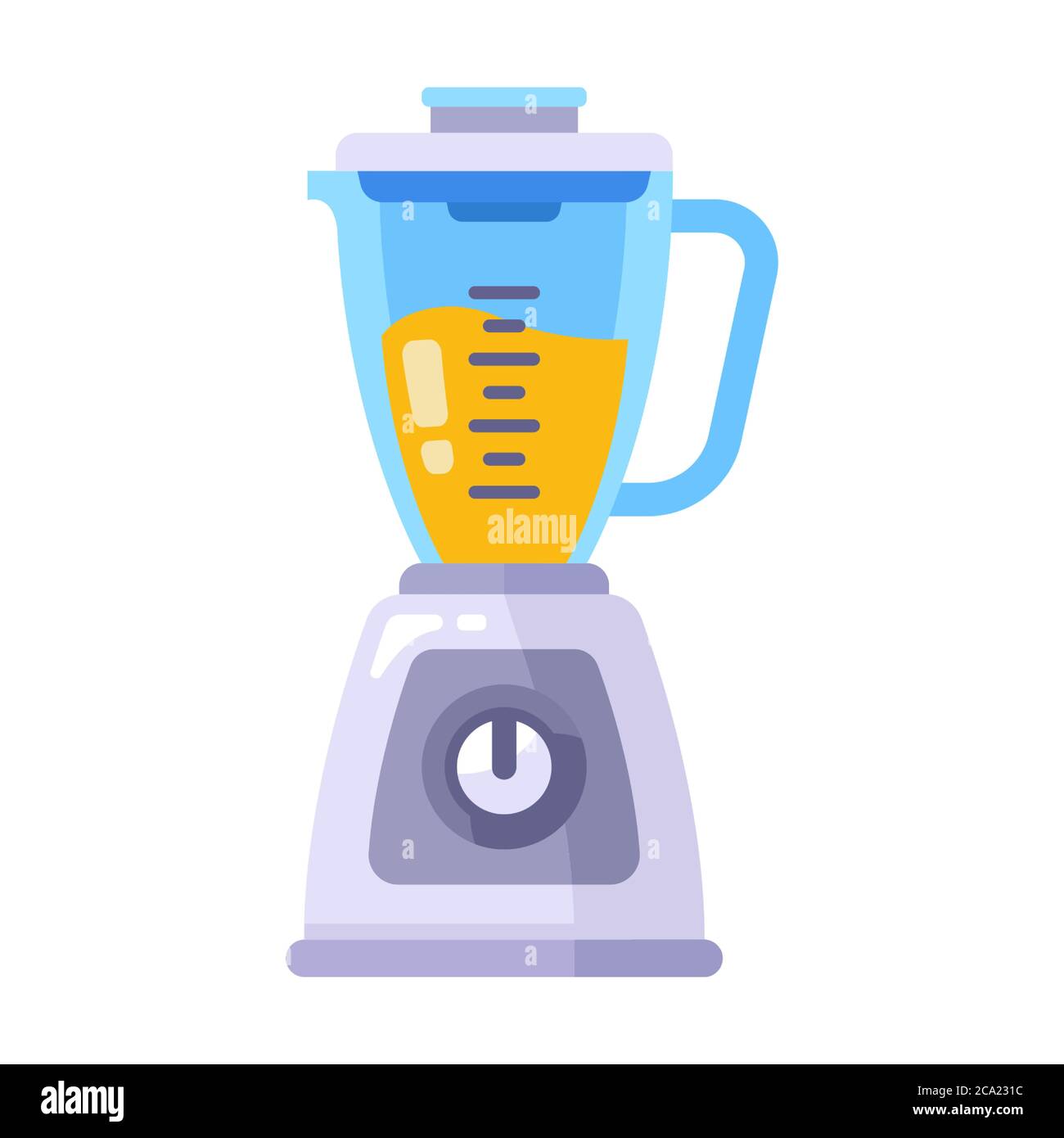 blender makes a vitamin smoothie. flat vector illustration Stock Vector ...