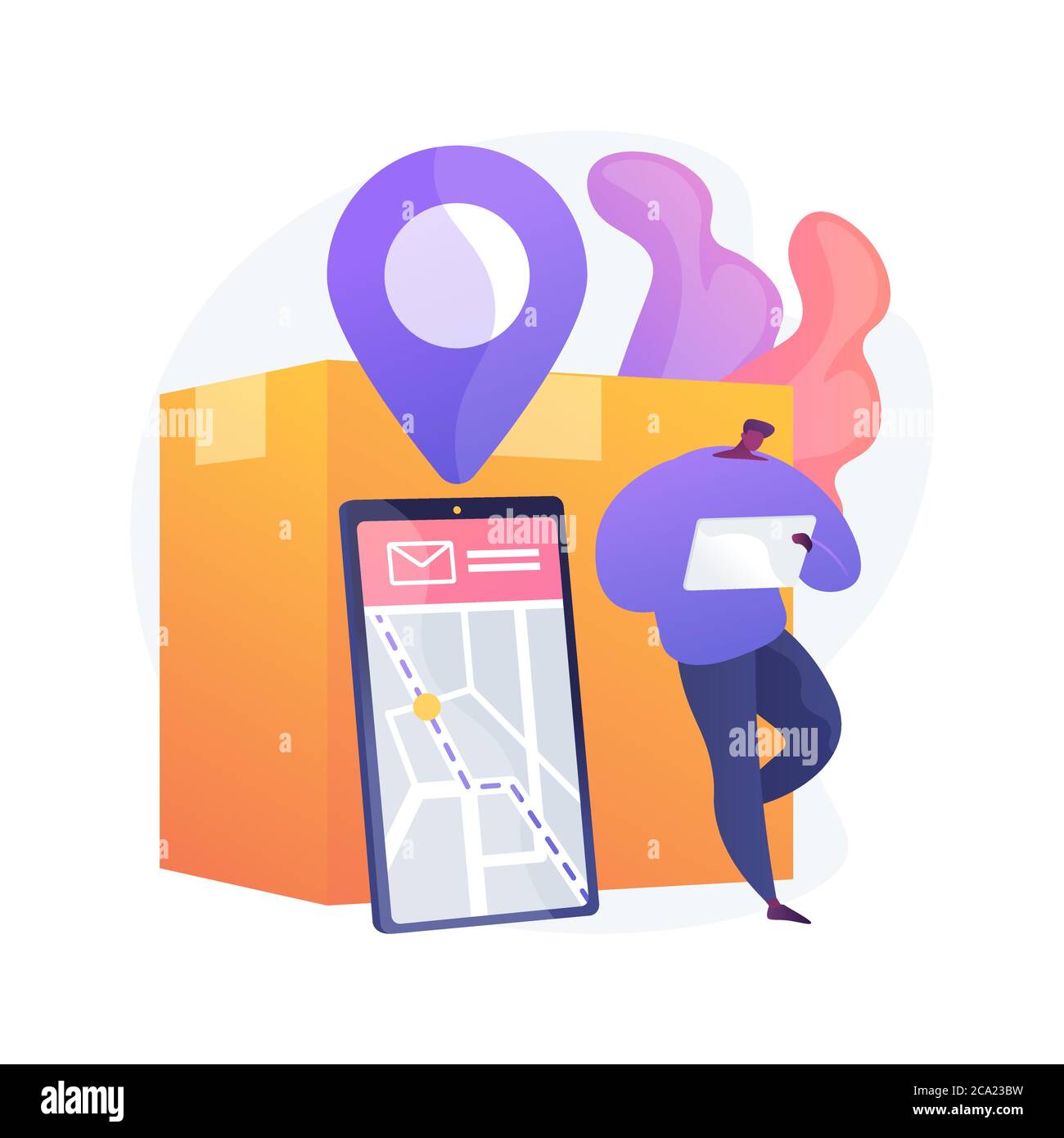 Post service tracking abstract concept vector illustration Stock Vector ...