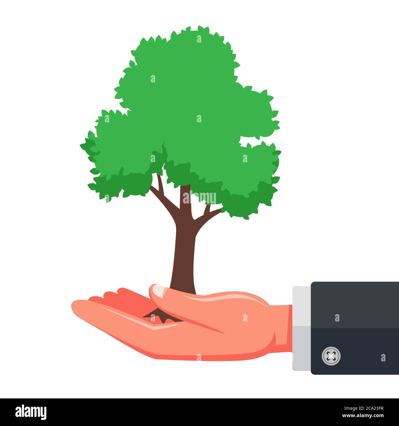 environmental Protection. to plant young trees. concern for nature