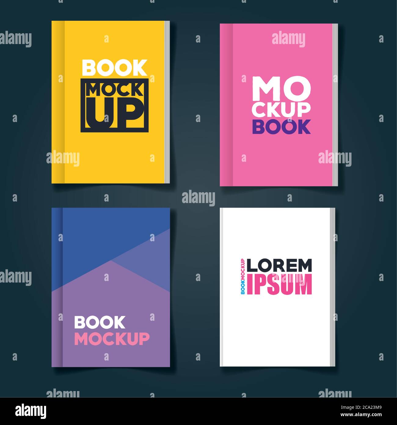 Download Corporate Identity Branding Mockup Mockup With Set Of Books Stock Vector Image Art Alamy