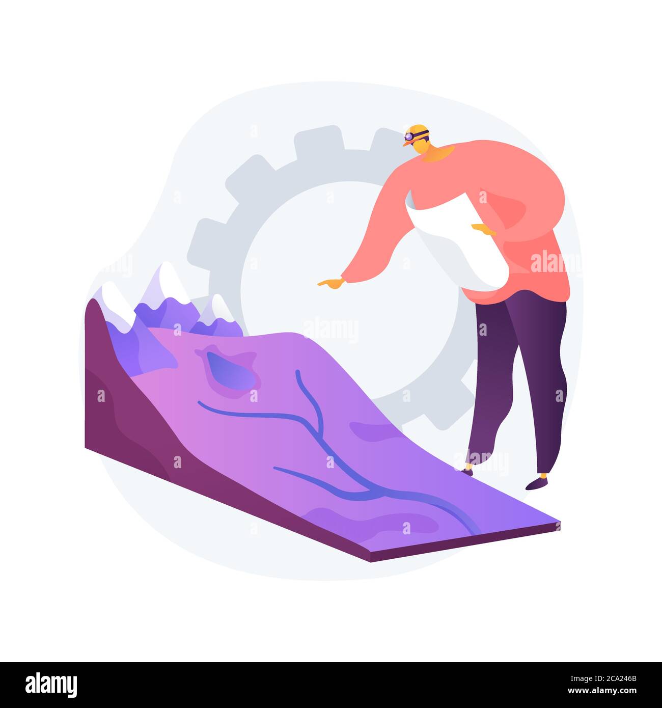 Geomorphology abstract concept vector illustration. Stock Vector