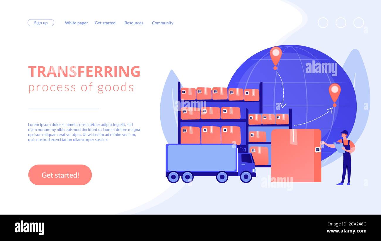 Transit warehouse concept landing page Stock Vector Image & Art Alamy