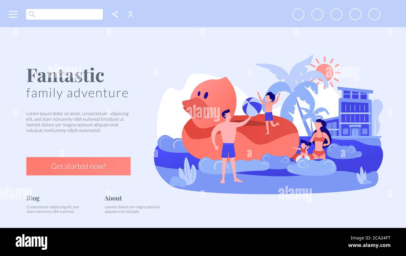 Family vacation concept landing page Stock Vector Image & Art - Alamy