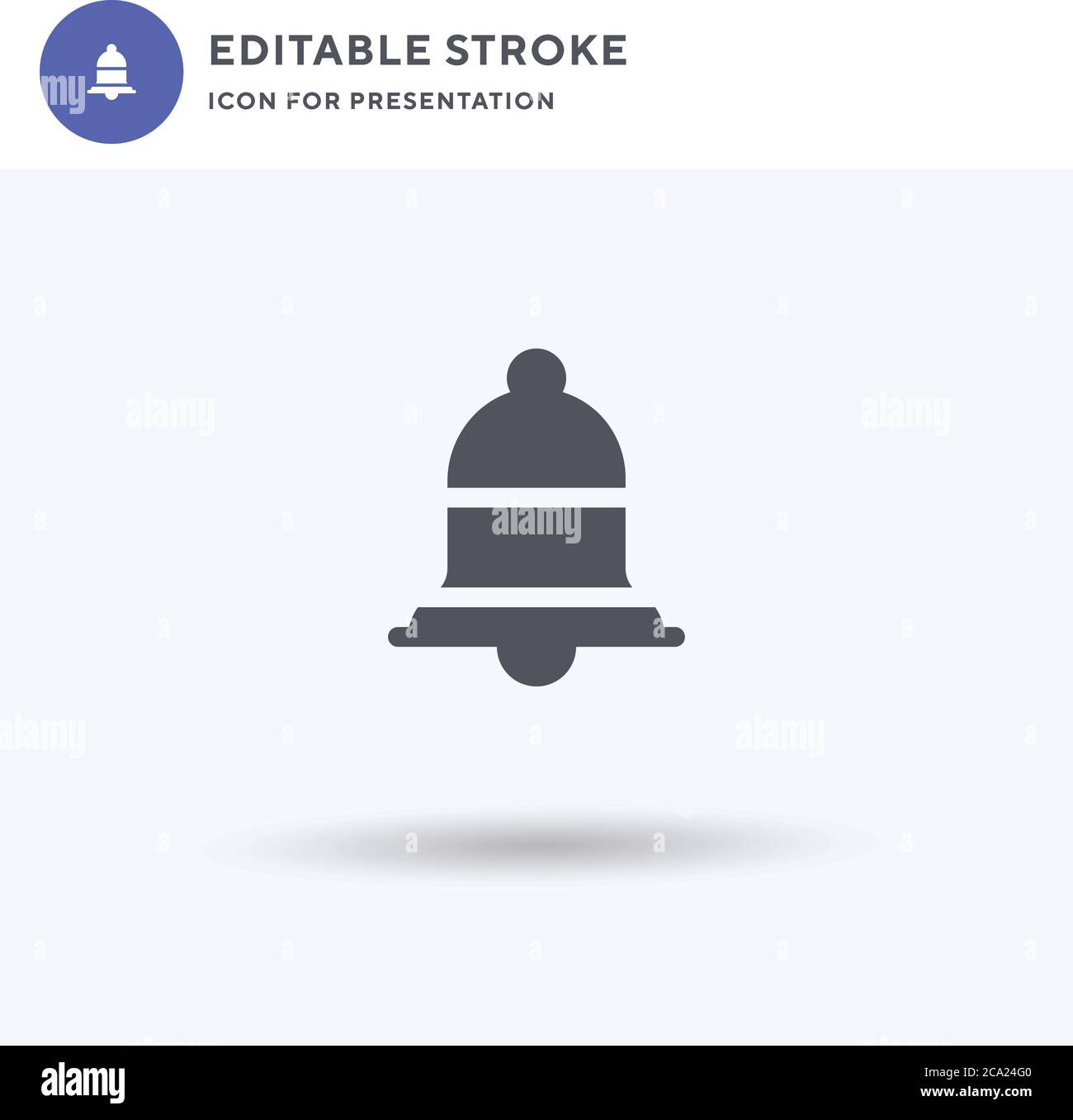 Notification icon vector, filled flat sign, solid pictogram isolated on ...