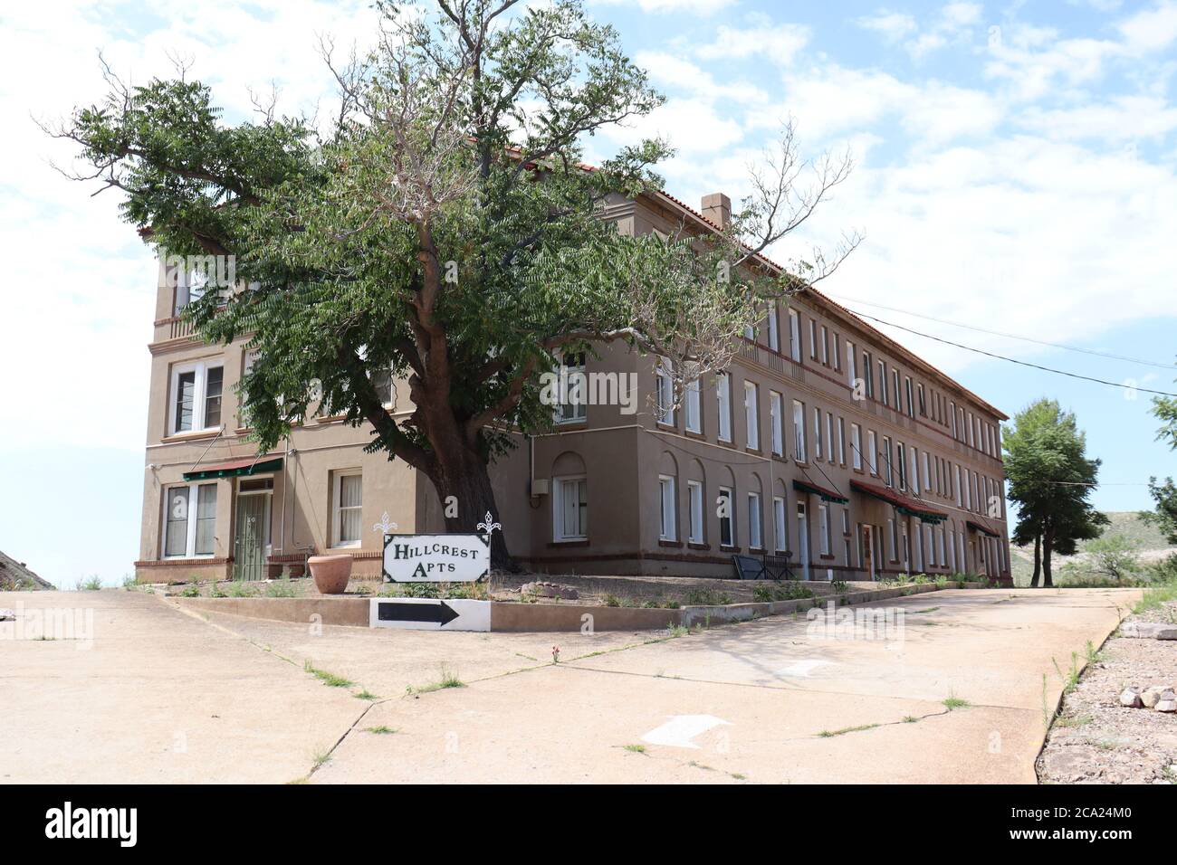 An Old Abandoned Apartment Building Atop A Hill In Bisbee, Arizona