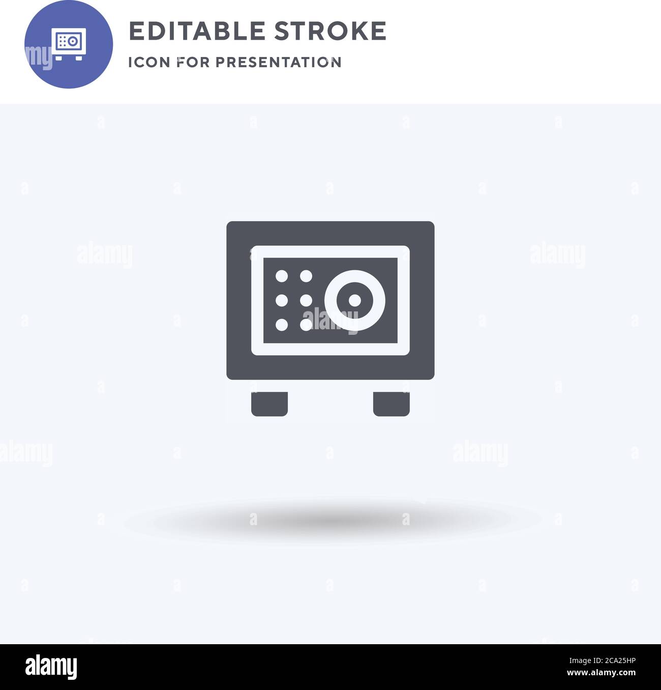 Safebox icon vector, filled flat sign, solid pictogram isolated on ...