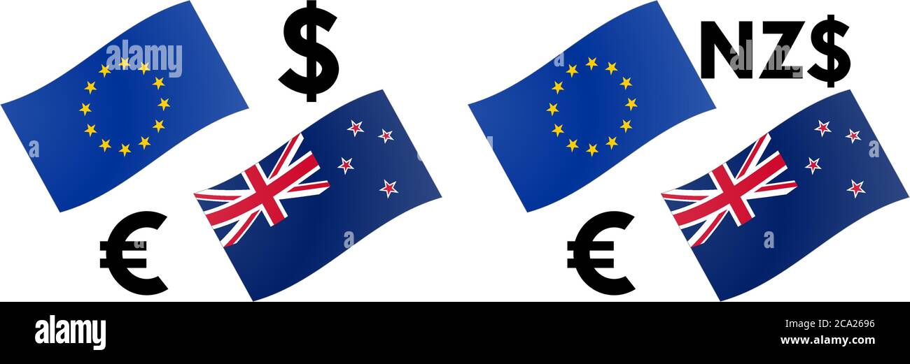 New Zealand Dollar Currency Sign Stock Vector Images Alamy