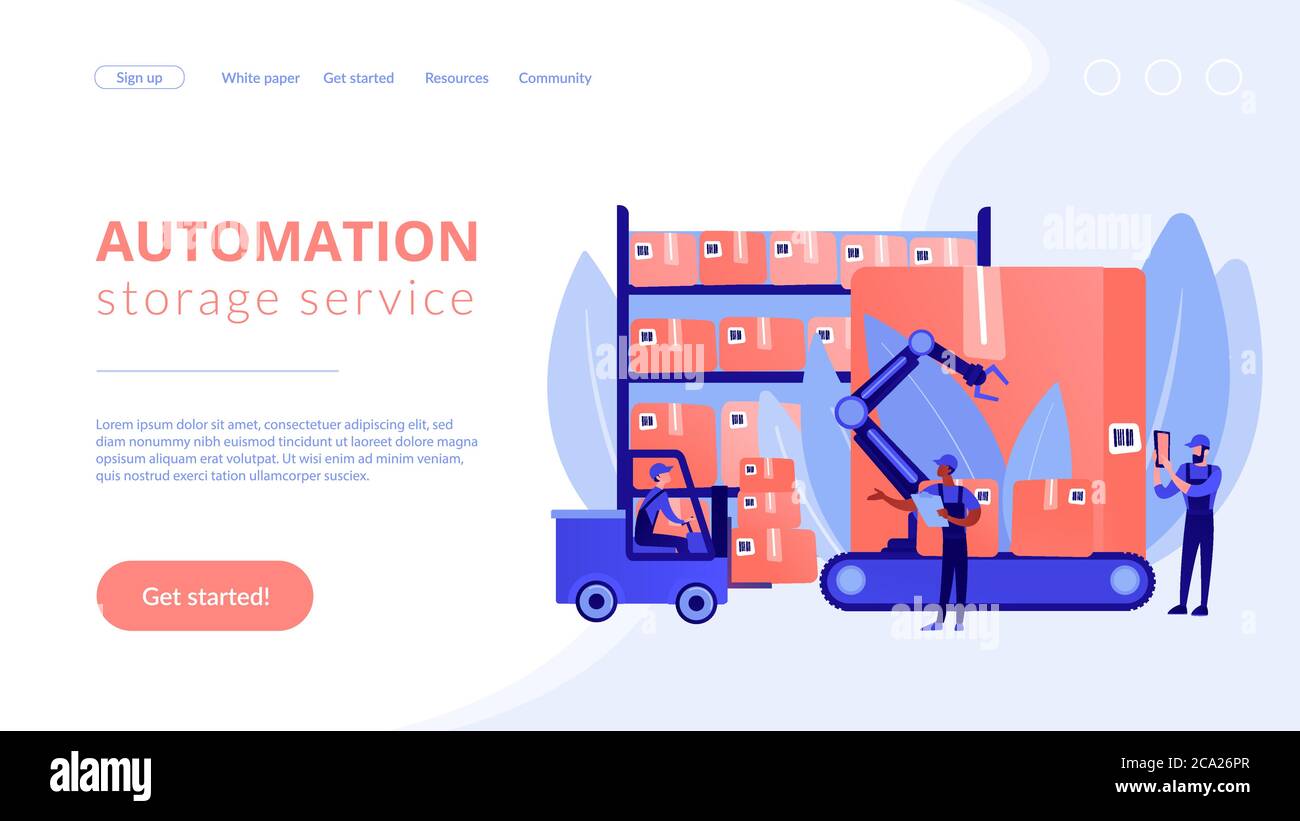 Warehouse logistics concept landing page Stock Vector Image & Art - Alamy